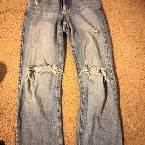 Garage 90’s Droit Distressed Blue Jeans